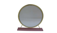 Load image into Gallery viewer, 19" Round Metal Framed Freestanding Mirror - Brass
