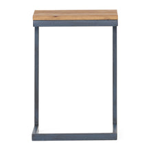 Load image into Gallery viewer, C Shaped End Table With Iron Base And Fir Wood To
