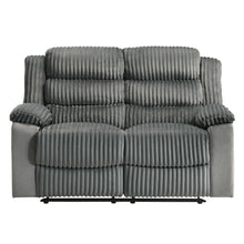Load image into Gallery viewer, Lesley - Motion Loveseat - Gray Corduroy &amp; Velvet

