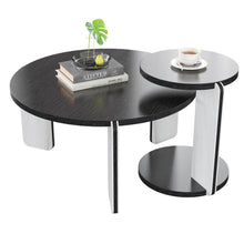 Load image into Gallery viewer, Round Coffee &amp; End Table Set - Black
