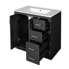 Load image into Gallery viewer, Bathroom Vanity With Sink, Storage Cabinet, Freestanding Set With 3 Drawers &amp; Soft Closing Doors
