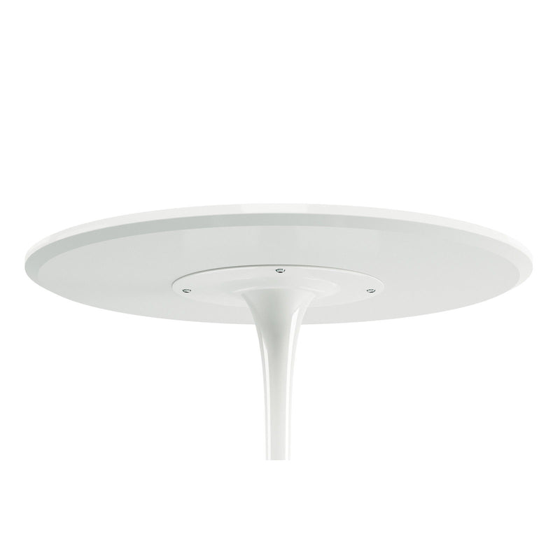32" Metal Dining Table - White