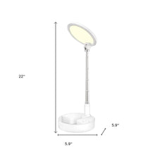 Load image into Gallery viewer, 22" Metal And Plastic Adjustable Portable Desk Lamp LED With Phone Clamp - White
