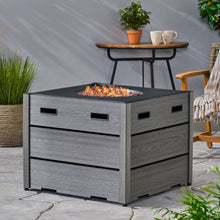Load image into Gallery viewer, Rustic Style Outdoor Square Propane Fire Pit, 40,000 Btu
