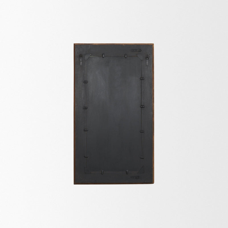 Solid Wood Framed Accent Mirror (729175) - Brown