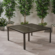 Load image into Gallery viewer, Outdoor Modern Aluminum Dining Table With Woven Accents
