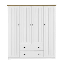 Load image into Gallery viewer, 4 Door Wardrobe Armoire With 2 Drawers
