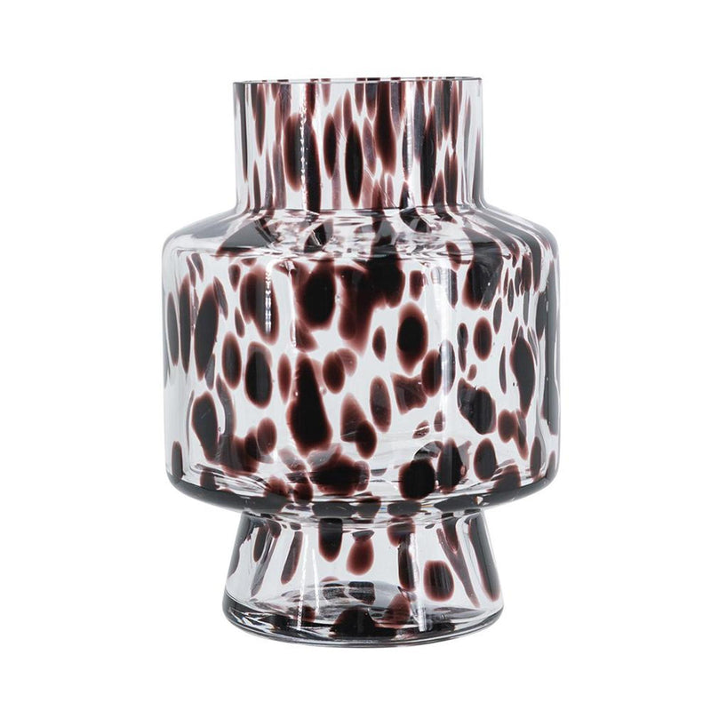 Abstract Cylinder Table Vase (574425) - Amber / Clear