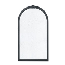 Load image into Gallery viewer, Hand Carved Rose Antique Mirror Frame, Wood Arch Mirror Wall Decor For Living Room
