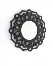 Load image into Gallery viewer, 24" Abstract Framed Accent Mirror - Black
