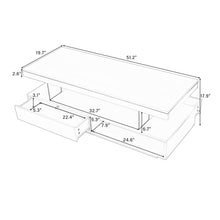 Load image into Gallery viewer, LED Coffee Table With 2 Drawers And Display Shelves
