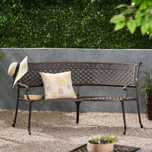 Load image into Gallery viewer, Sector - Bench With Curved Design And Diamond Cross Seat - Copper
