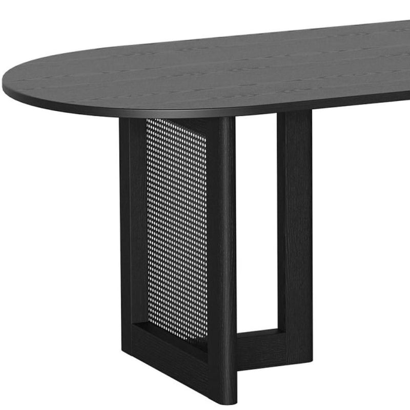 Wood Oval Bar Table (712264) - Black