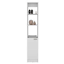 Load image into Gallery viewer, Linen Cabinet, 1 Door, 6 Shelves - White
