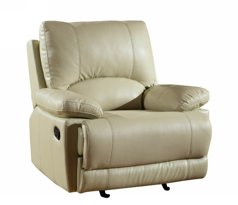 Microsuede Manual Gliding Recliner - Beige