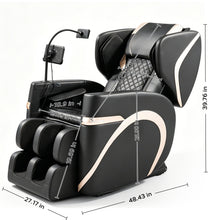 Load image into Gallery viewer, Massage Chair Recliner With Zero Gravity &amp; Full Body Air Pressure - Black

