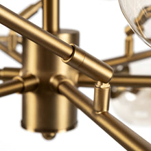 Load image into Gallery viewer, Metal Eighteen Bulb Hanging Chandelier - Gold
