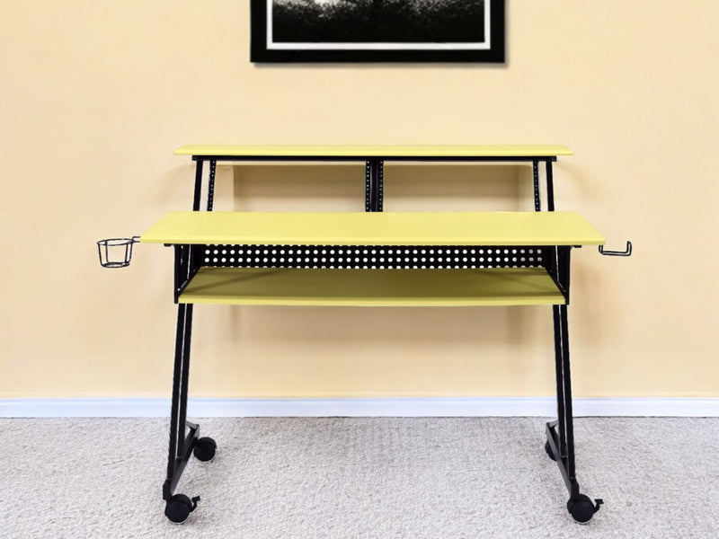 Computer Desk - Yellow And Black