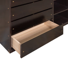 Load image into Gallery viewer, Twin over Twin Bunk Bed with 4 Drawers and 3 Shelves-Espresso(OLD SKU: LP000067AAP)
