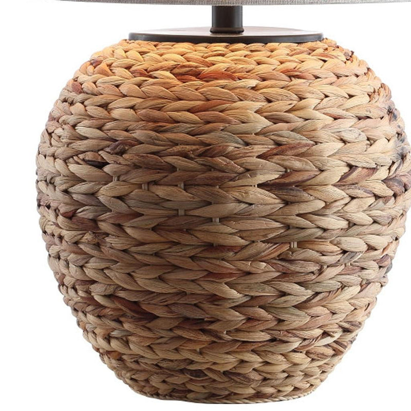 Urn Table Lamp LED With Globe Shade - Natural
