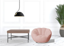 Load image into Gallery viewer, Sherpa Clamshell Swivel Barrel Chair - Pink And Silver
