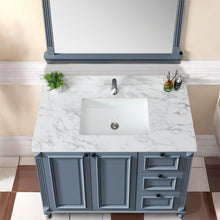 Load image into Gallery viewer, Elegant Bathroom Vanity Top With Rectangular Ceramic Sink And Backsplash
