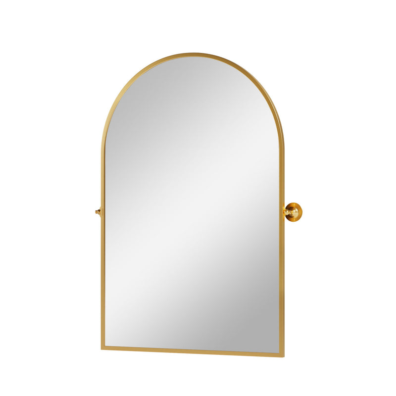 31" Metal Framed Accent Mirror - Gold