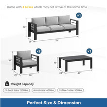 Load image into Gallery viewer, Outdoor Patio Set With All-Weather Thick Cushions
