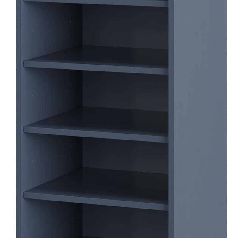 Ten Pair Solid Woodshoe Storage Cabinet (752052) - French Blue