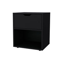 Load image into Gallery viewer, 20" Wood One Drawer Nightstand - Black

