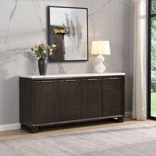 Load image into Gallery viewer, Edwyn - Server With Marble Top - Natural Marble Top &amp; Espresso Finish
