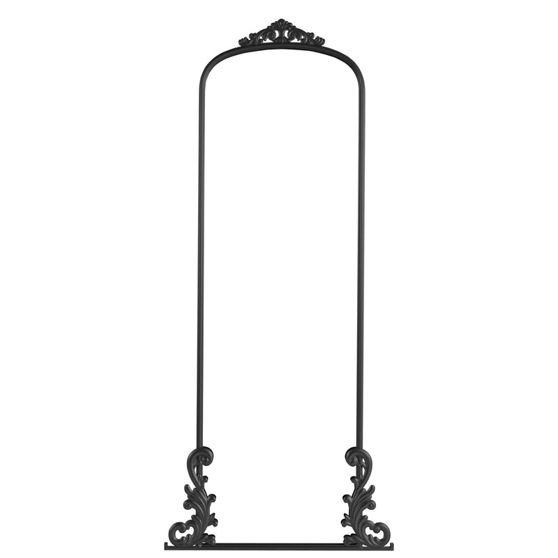 68" Metal Arch Framed Full Length Mirror - Black