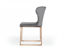 Load image into Gallery viewer, Upholstered Fabric Wing Back Dining Side Chair - Gray
