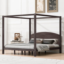 Load image into Gallery viewer, anopy Platform Bed With Headboard And Support Legs
