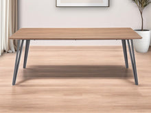 Load image into Gallery viewer, 79" Wood And Steel Dining Table - Brown / Gray

