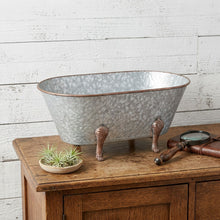 Load image into Gallery viewer, Galvanized Hand Painted Tabletop Sculpture - Gray
