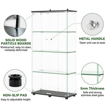 Load image into Gallery viewer, Display Cabinet With Shelf Double Doors And Lock
