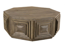 Load image into Gallery viewer, Octagonal Nested Square Carved Coffee Table - Brown
