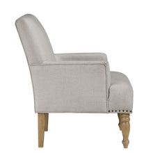Load image into Gallery viewer, Alice - Upholstered Arm Chair With Nailheads - Beige
