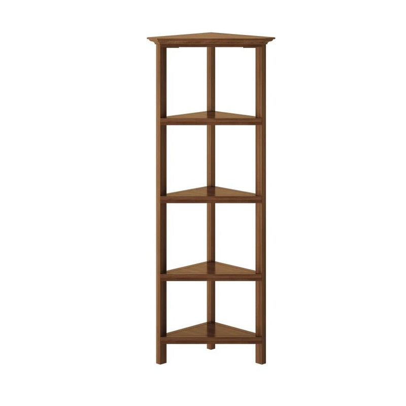 Four Tier Corner Bookcase - Walnut