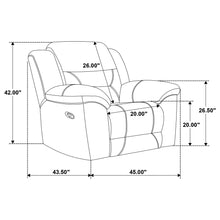 Load image into Gallery viewer, Sebring - Upholstered Glider Recliner Chair With Manual Recline And Smooth Gliding Motion - Gray
