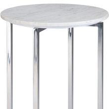 Load image into Gallery viewer, Metal Round End Table Trunk Storage - White
