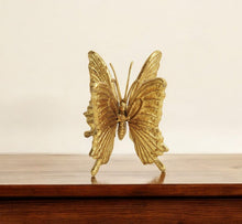Load image into Gallery viewer, Double Butterfly Sculpture - Gold / Butter

