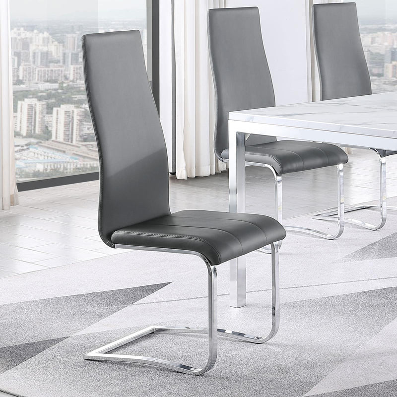 High Back Side Chairs Dining Chairs With Padded Upholstery (Set of 4)