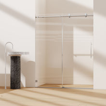 Load image into Gallery viewer, Frameless, Single Sliding Soft Close Shower Doors, 5/16" Sgcc Tempered Glass
