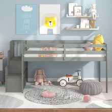 Load image into Gallery viewer, Loft Bed With Staircase
