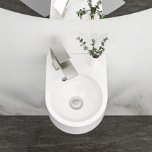 Load image into Gallery viewer, Modern Rectangle Wall Mount Bathroom Sink With Single Faucet Hole - White

