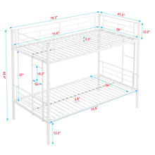 Load image into Gallery viewer, METAL BUNK BED  WHITE
