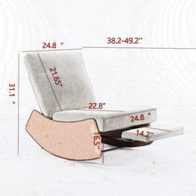 Load image into Gallery viewer, Modern Rocking Chair Recliner, Comfy Rocker Nursery Chair With Footrest, Accent Reading Chair, Upholstered Lounge Chair For Relaxing, Resting, Soft Padded Rocker For Indoor Living Room Bedroom
