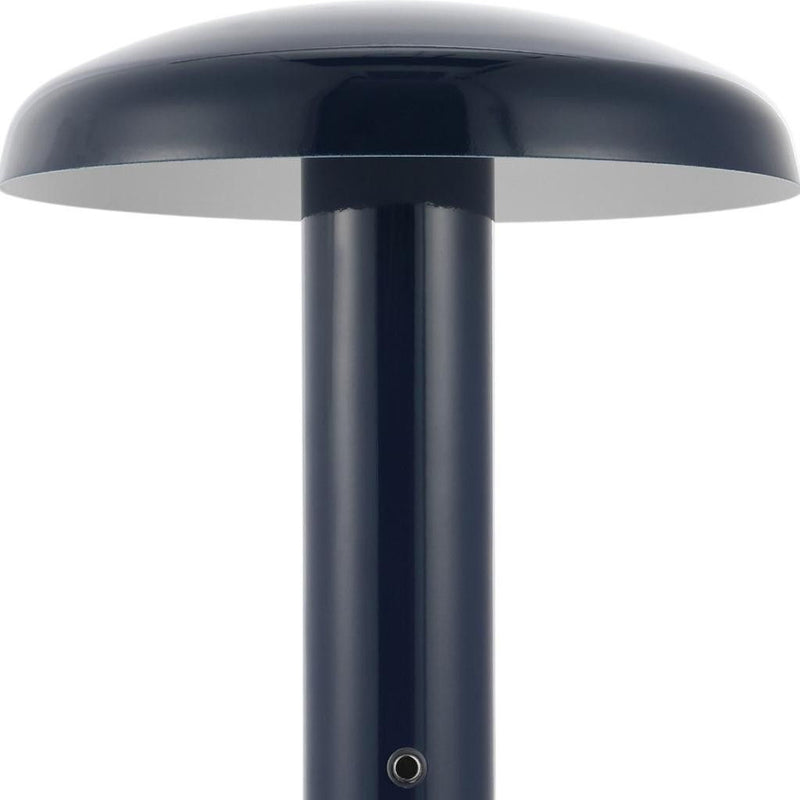 Round USB Desk Lamp With Globe Shade - Navy Blue
